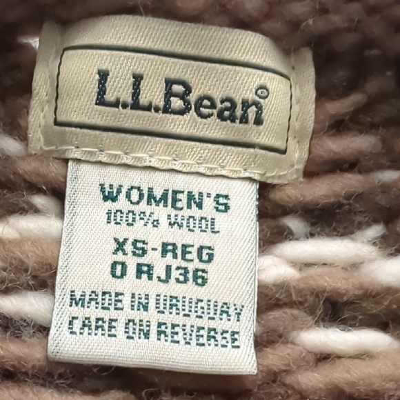 L.L. Bean Tan and Cream Knit Sweater - Picture 6 of 8